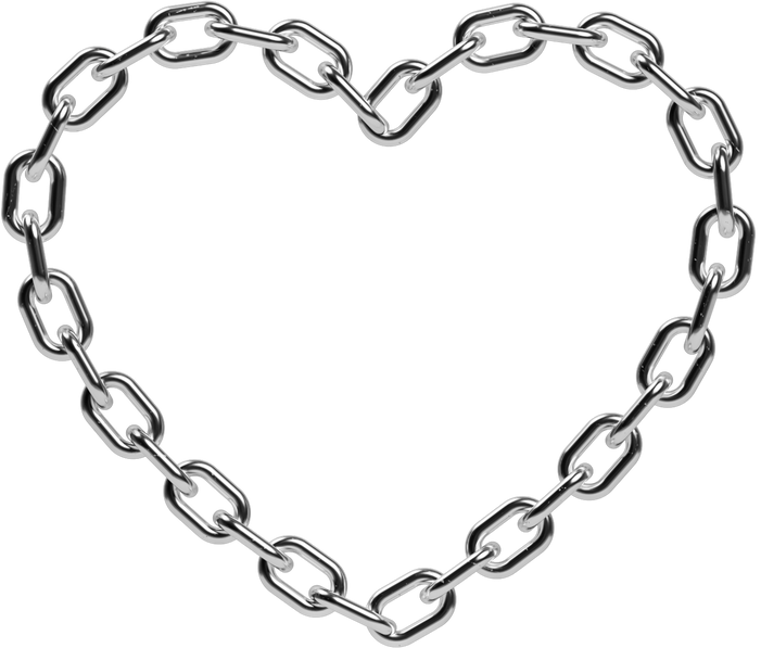 3D Y2K Chain Heart